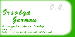 orsolya german business card